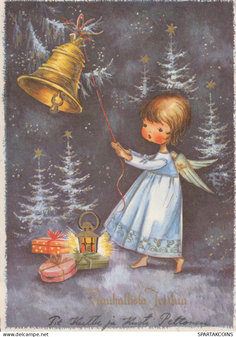 ANGELO Buon Anno Natale Vintage Cartolina CPSM #PAH222.A - Anges