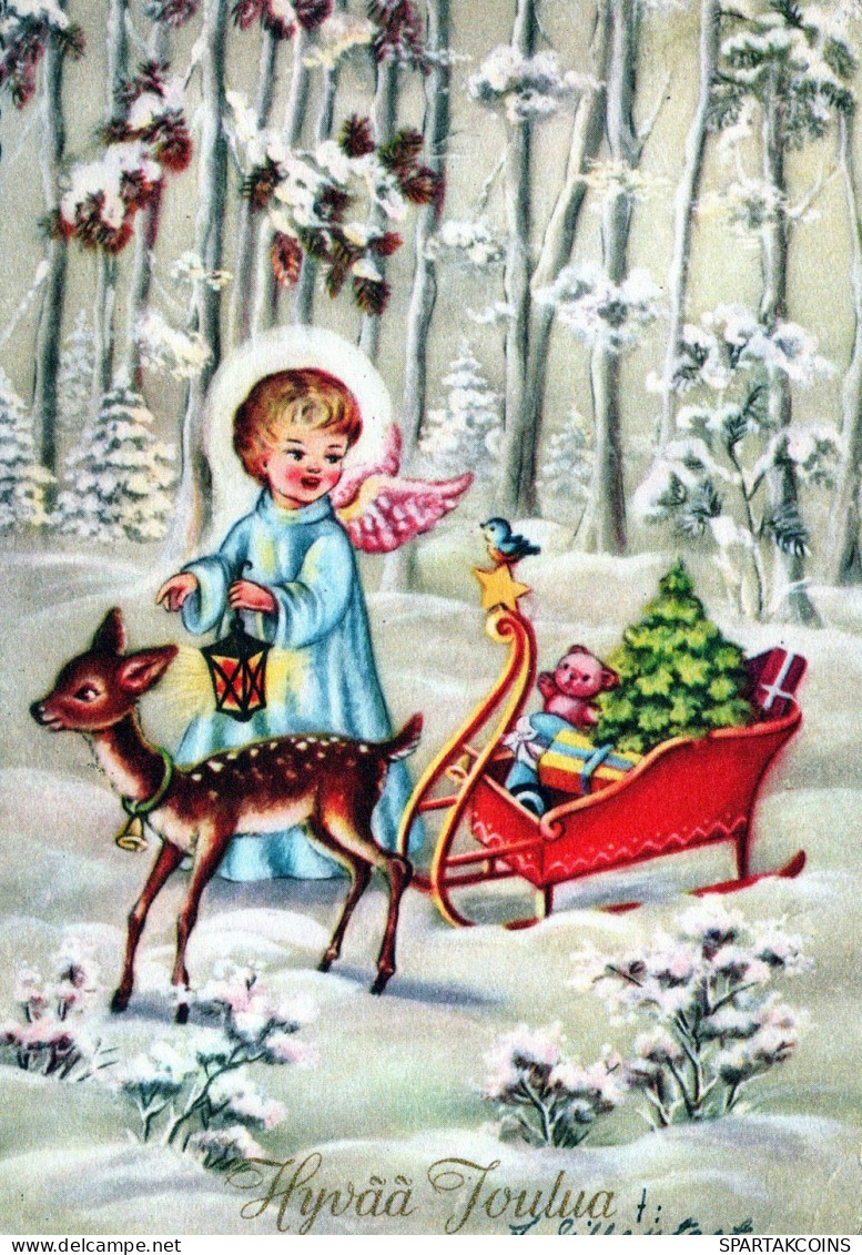 ANGEL CHRISTMAS Holidays Vintage Postcard CPSM #PAH154.A - Engel