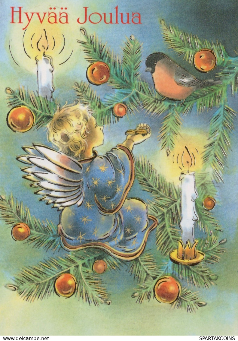 ENGEL WEIHNACHTSFERIEN Feiern & Feste Vintage Ansichtskarte Postkarte CPSM #PAH198.A - Anges
