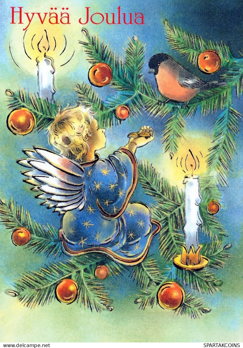ENGEL WEIHNACHTSFERIEN Feiern & Feste Vintage Ansichtskarte Postkarte CPSM #PAH198.A - Anges