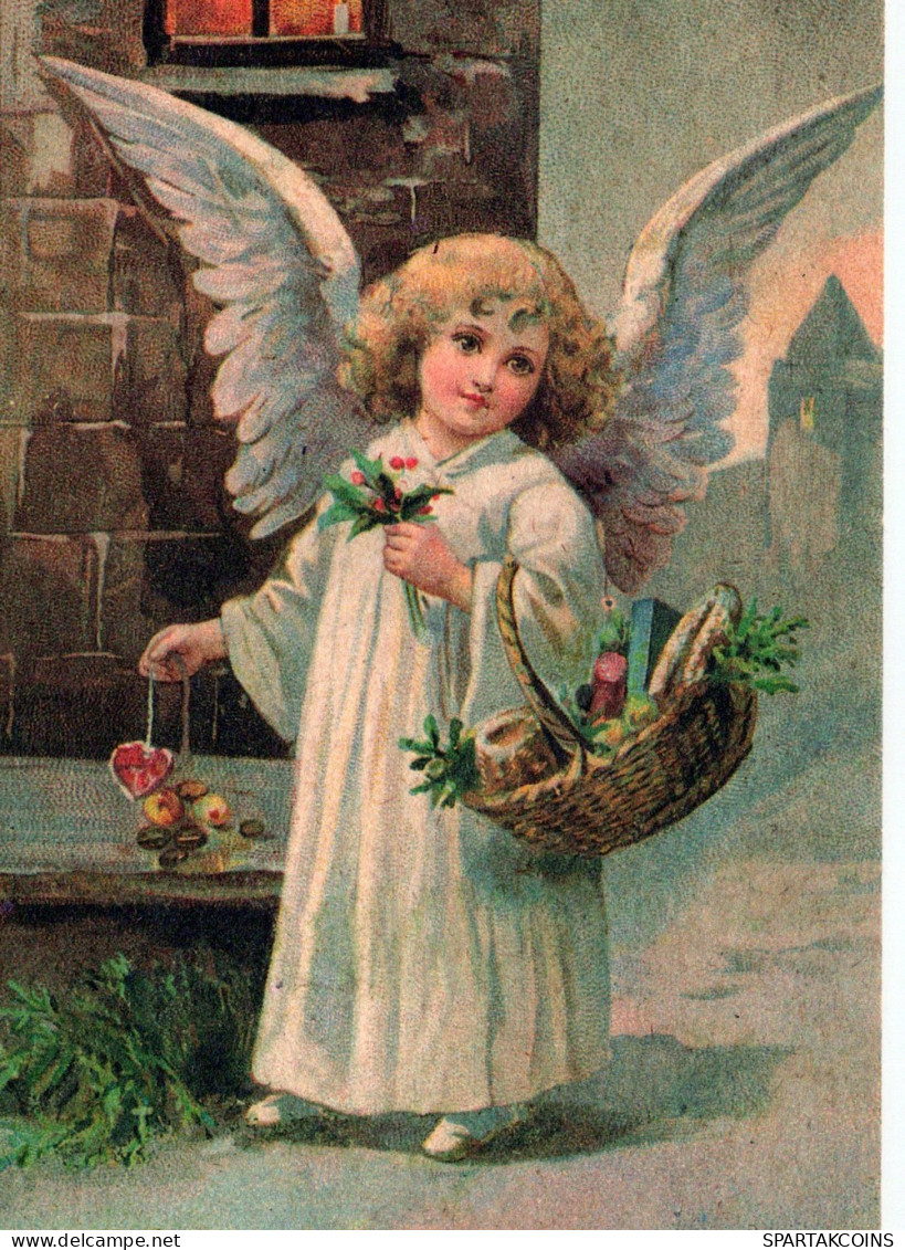 ANGELO Buon Anno Natale Vintage Cartolina CPSM #PAH138.A - Engel