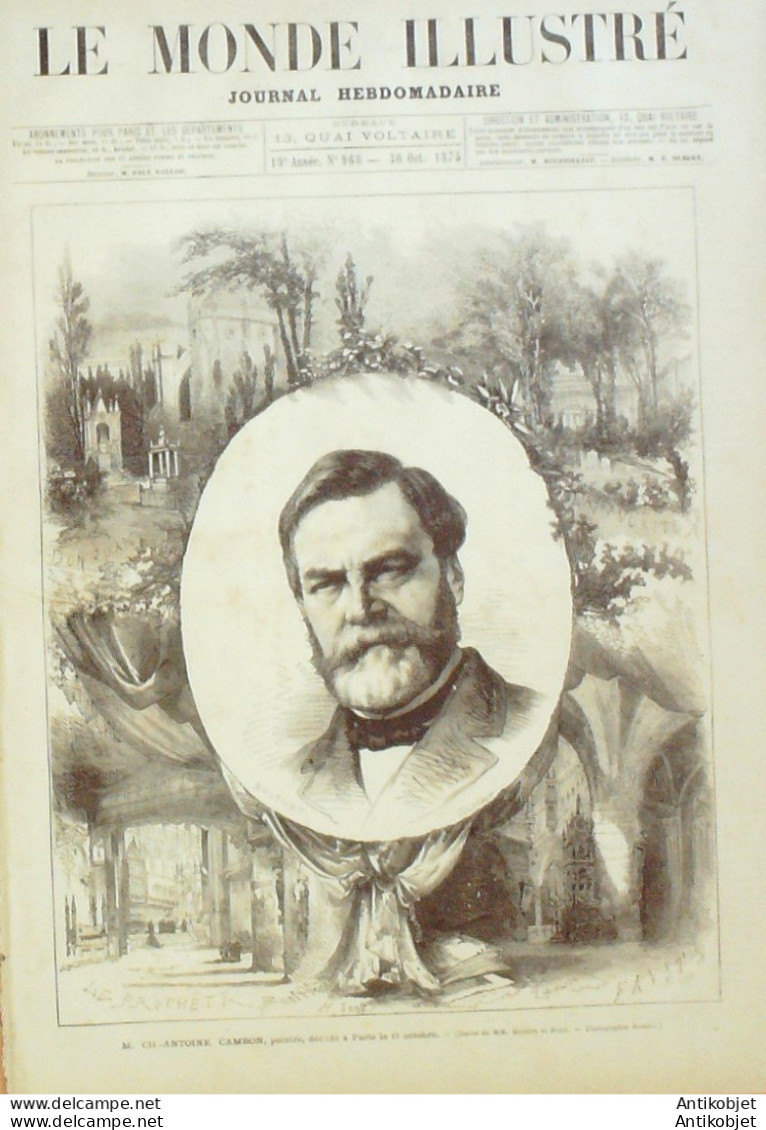 Le Monde Illustré 1875 N°968 Etats-Unis Philadelphie Fairmont Boulogne-Sur-Mer (62) - 1850 - 1899