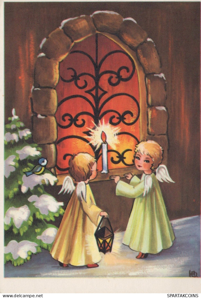 ANGELO Buon Anno Natale Vintage Cartolina CPSM #PAH128.A - Engel