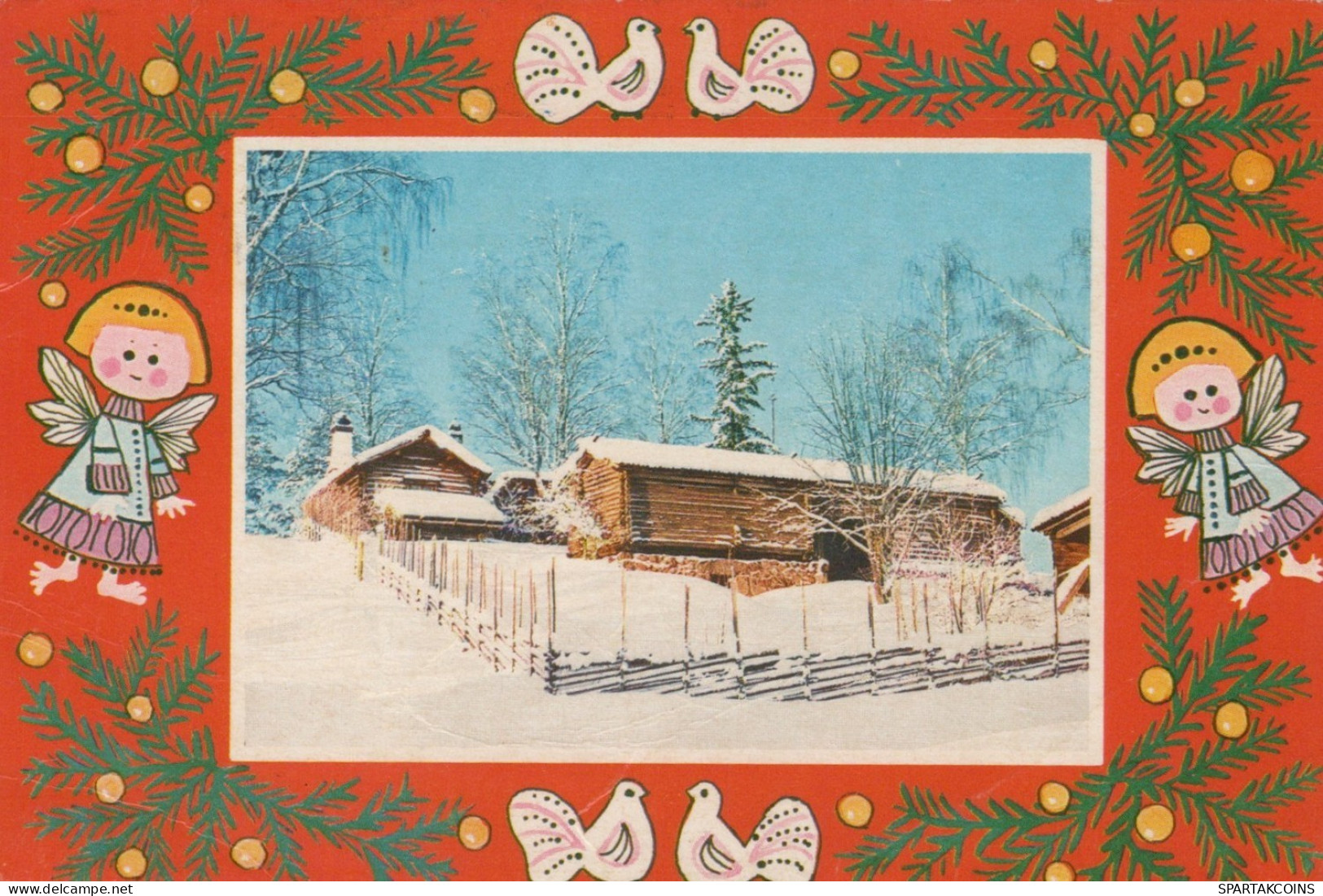 ANGEL CHRISTMAS Holidays Vintage Postcard CPSM #PAH014.A - Angeli