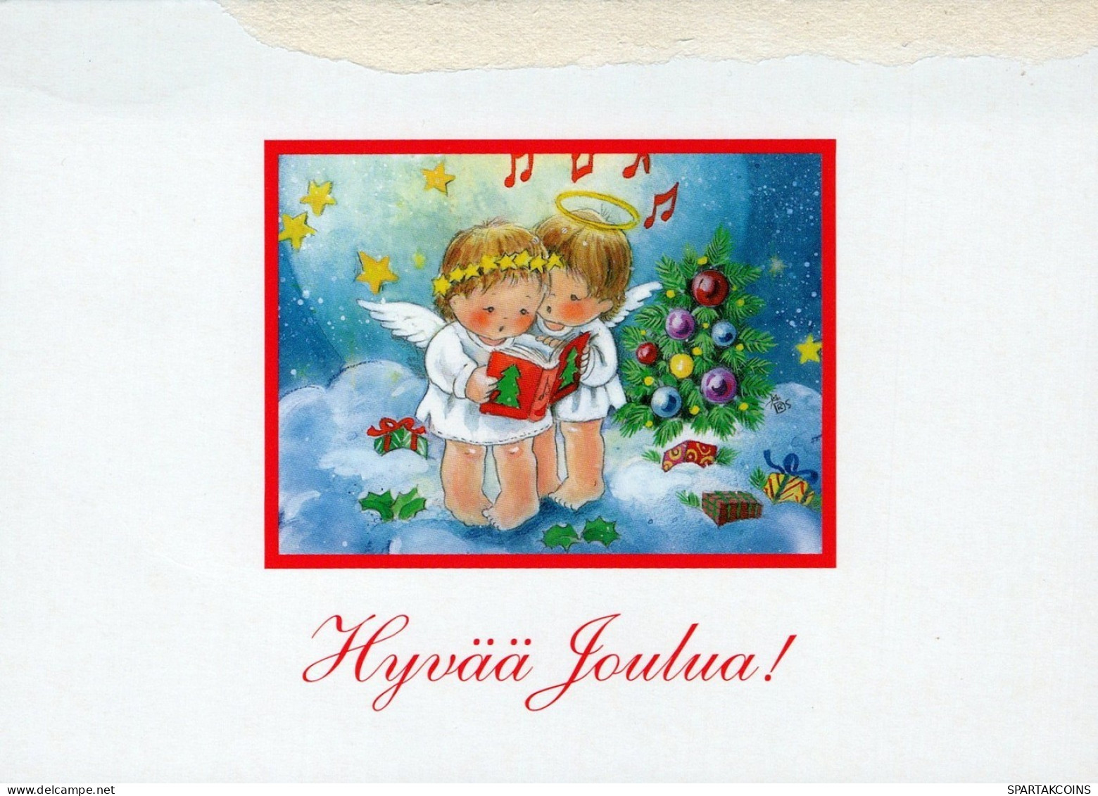 ANGEL CHRISTMAS Holidays Vintage Postcard CPSM #PAH024.A - Angels