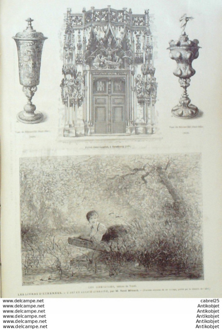 Le Monde Illustré 1875 N°976 Strasbourg (67) Ribeauville (68) Inde Baroda Poonah Parbutty Cortège De Guicowar - 1850 - 1899
