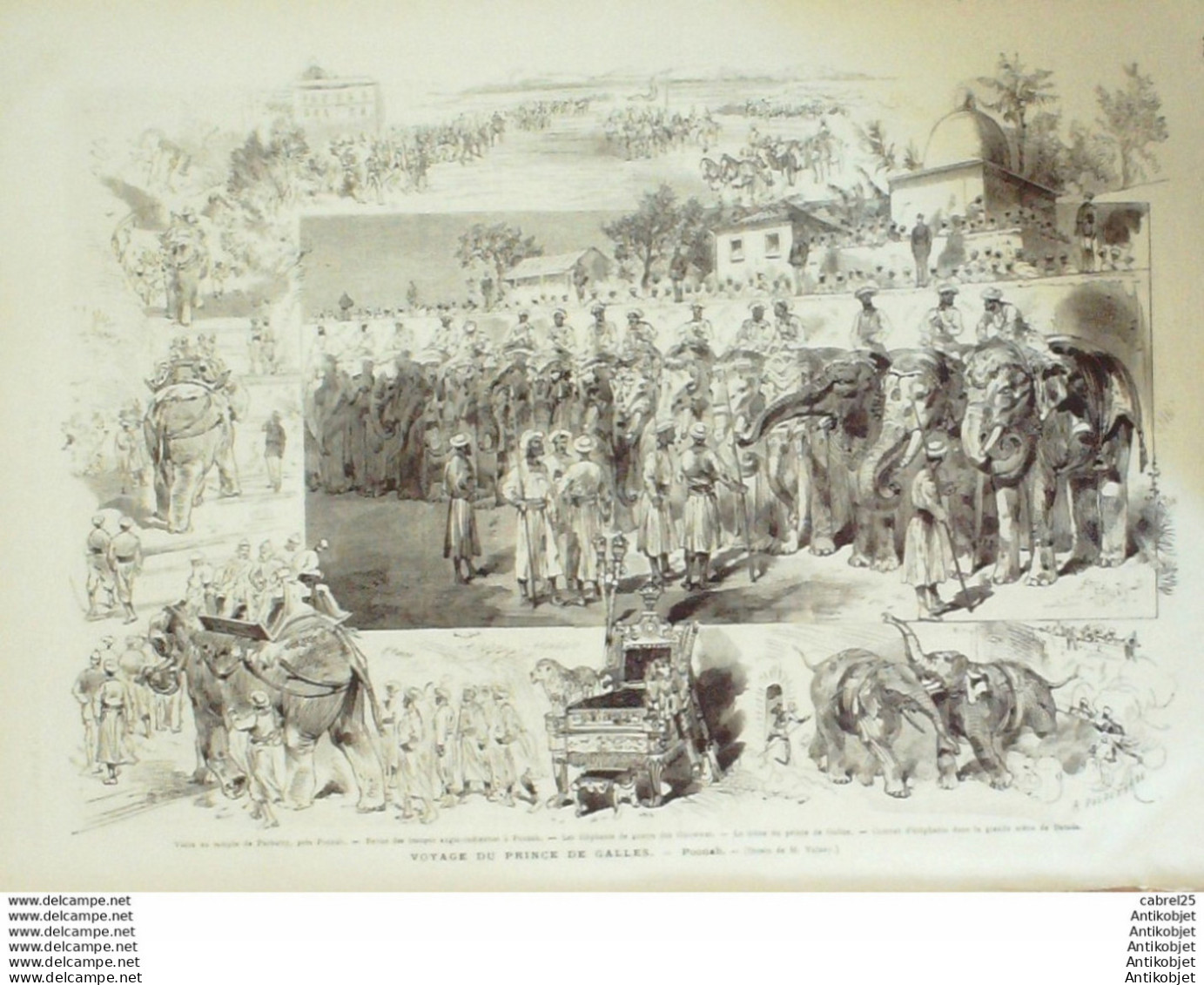 Le Monde Illustré 1875 N°976 Strasbourg (67) Ribeauville (68) Inde Baroda Poonah Parbutty Cortège De Guicowar - 1850 - 1899