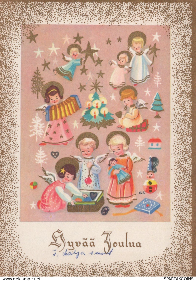 ANGEL CHRISTMAS Holidays Vintage Postcard CPSM #PAG878.A - Angeli