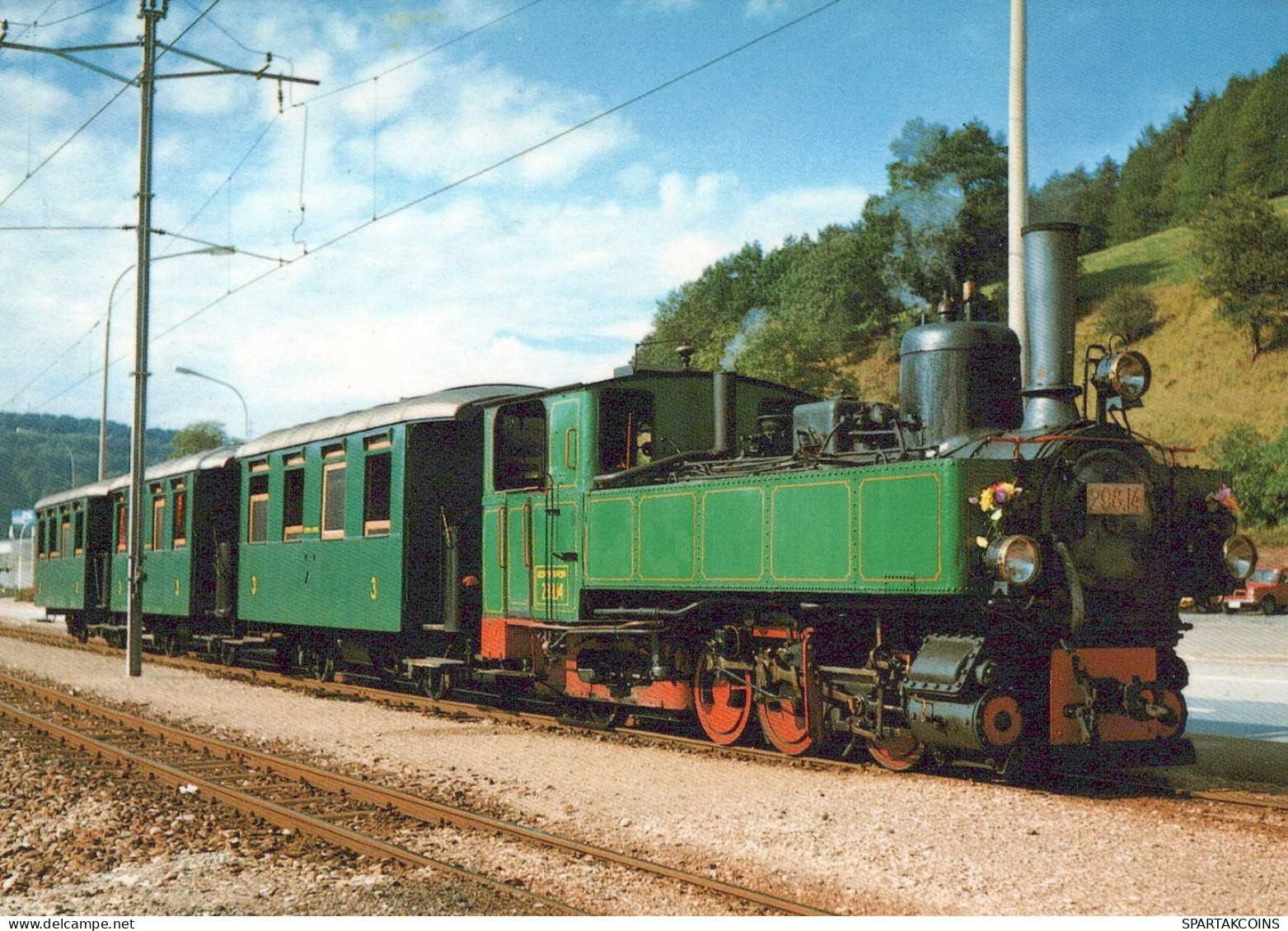 TRAIN RAILWAY Transport Vintage Postcard CPSM #PAA823.A - Trains