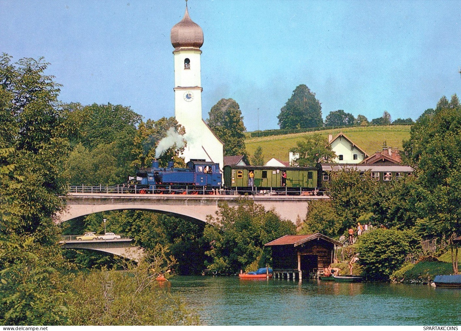 TRENO TRASPORTO FERROVIARIO Vintage Cartolina CPSM #PAA872.A - Trains