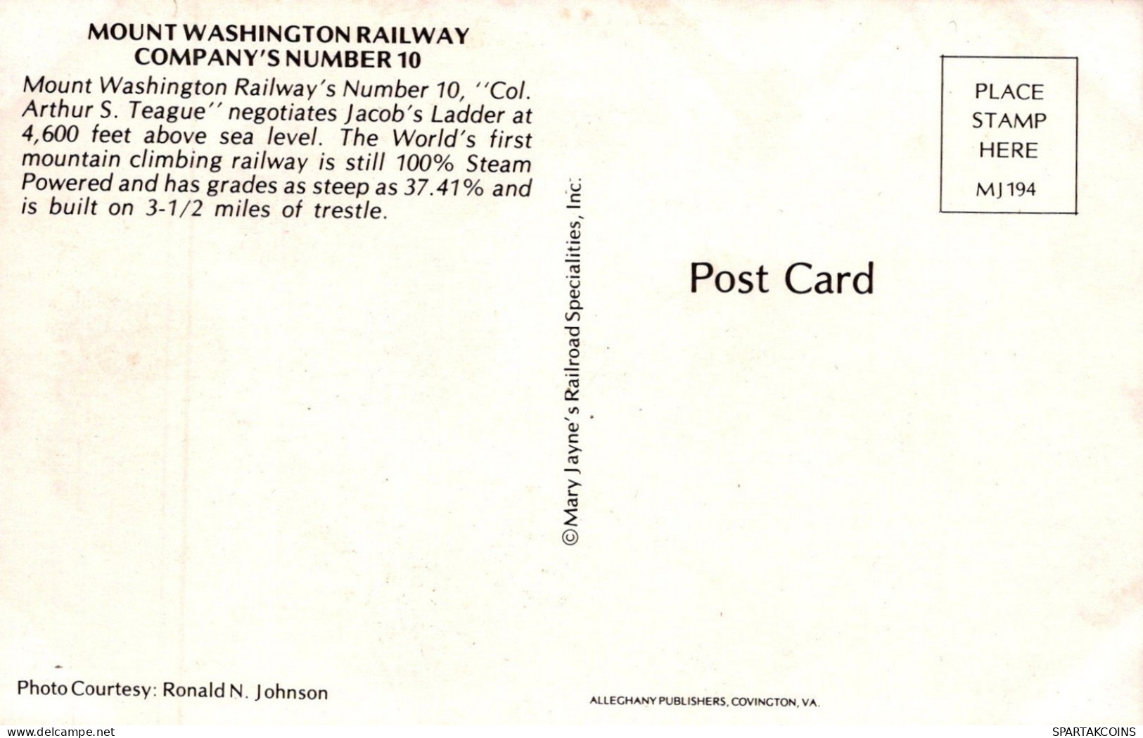 TREN TRANSPORTE Ferroviario Vintage Tarjeta Postal CPSMF #PAA598.A - Trains