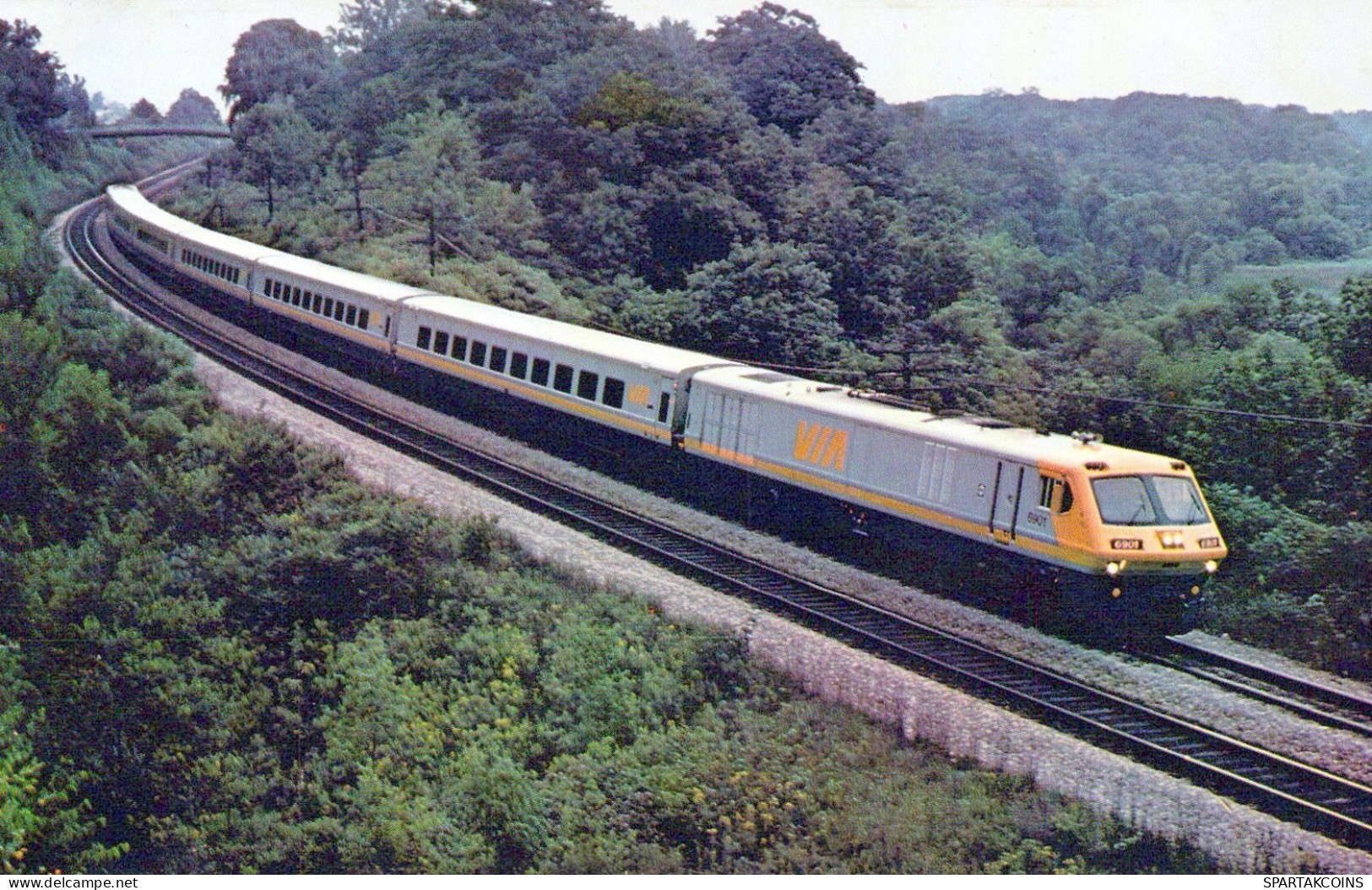 TRAIN RAILWAY Transport Vintage Postcard CPSMF #PAA587.A - Trains