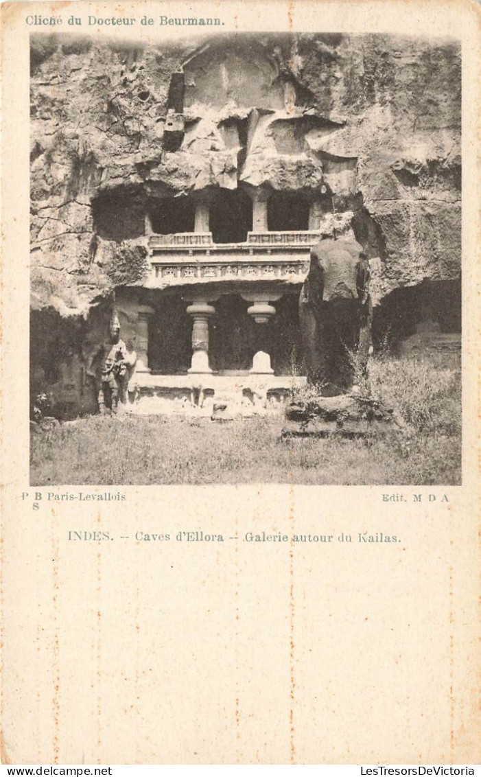 INDE - Caves D'Ellora - Galerie Autour Du  Kailas  - Carte Postale Ancienne - India