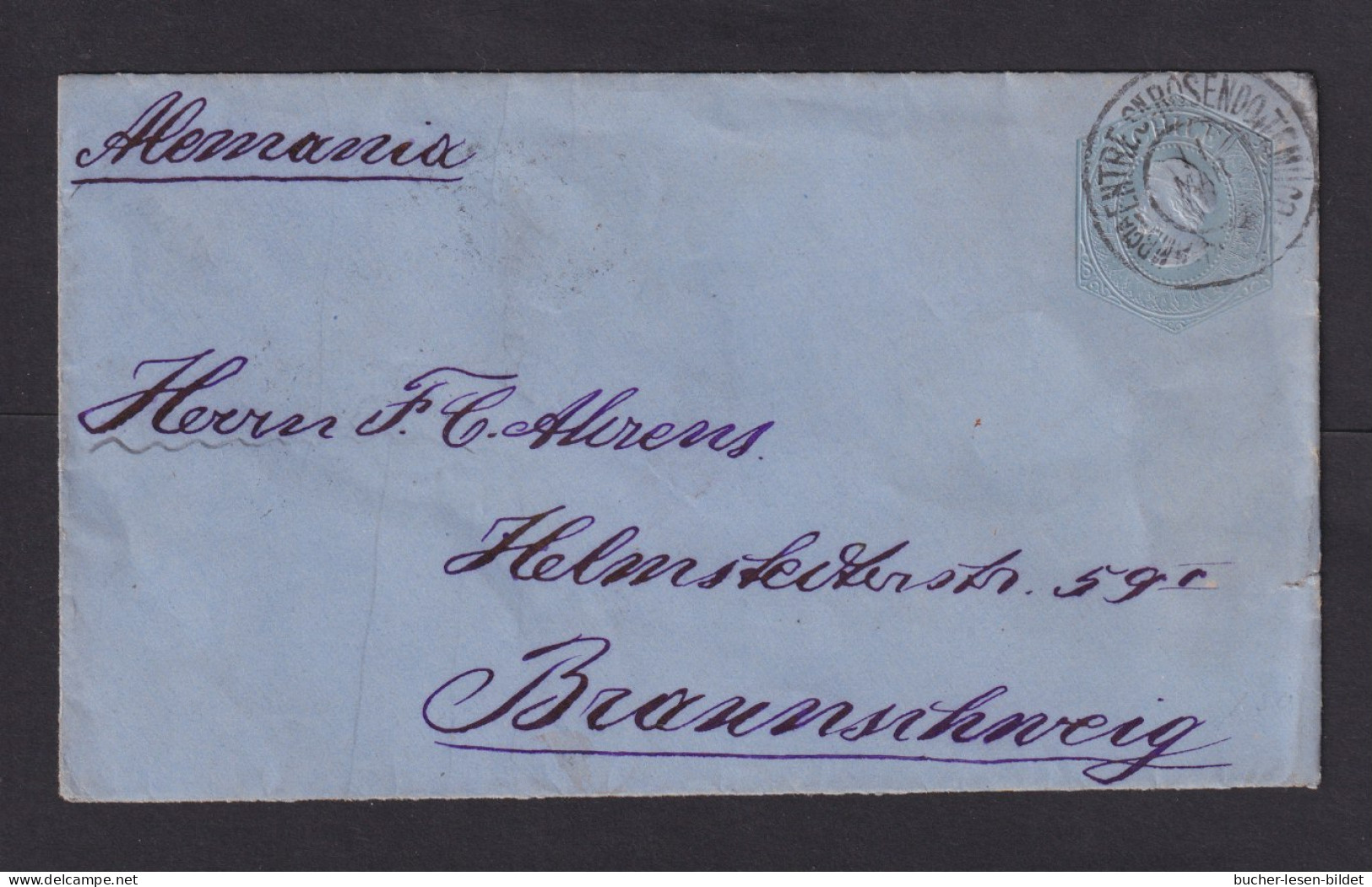 1900 - Ganzsache Ab Rosendoten Nach Braunschweig - Chili