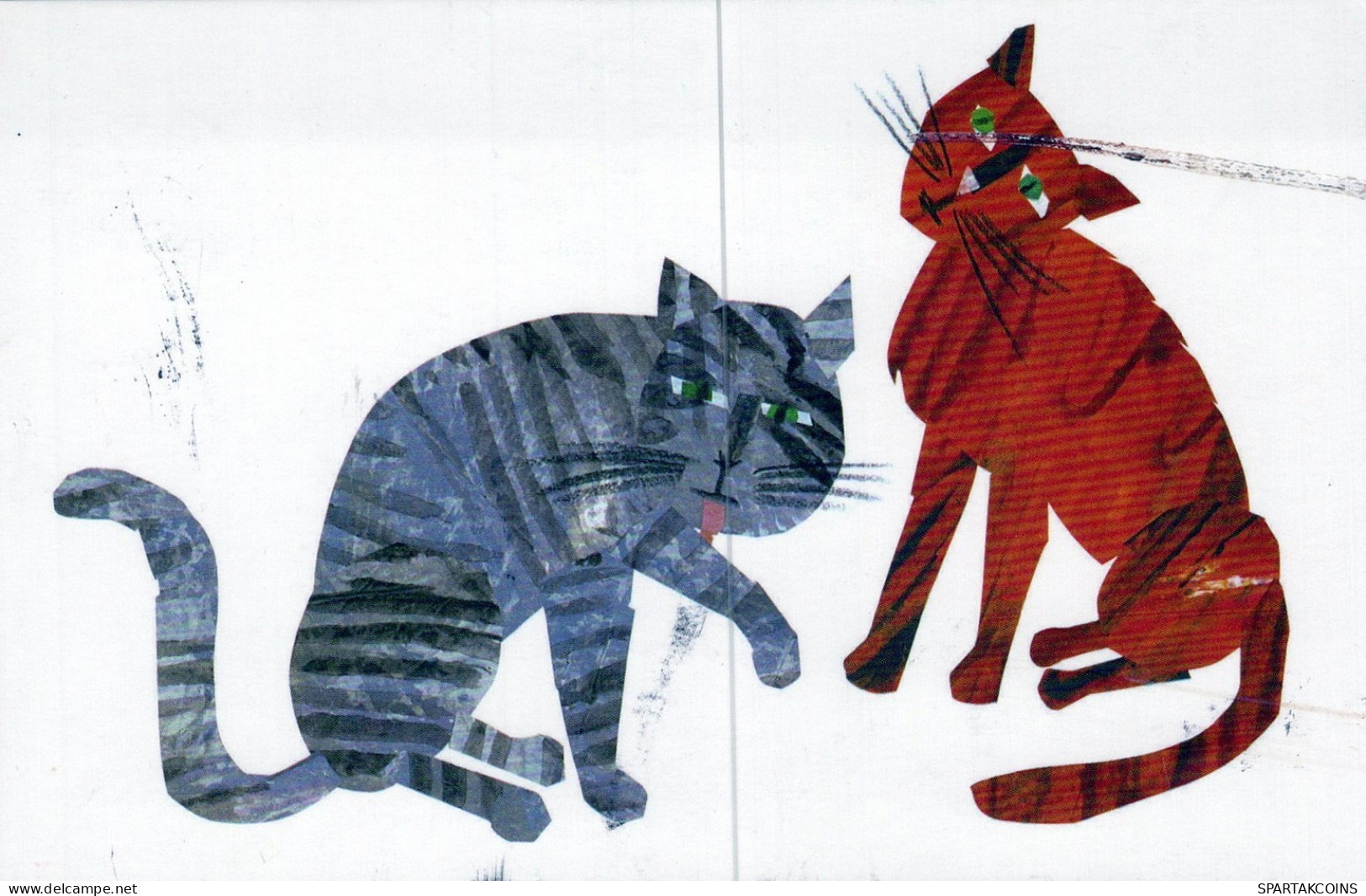 KATZE MIEZEKATZE Tier Vintage Ansichtskarte Postkarte CPSM #PAM345.A - Cats