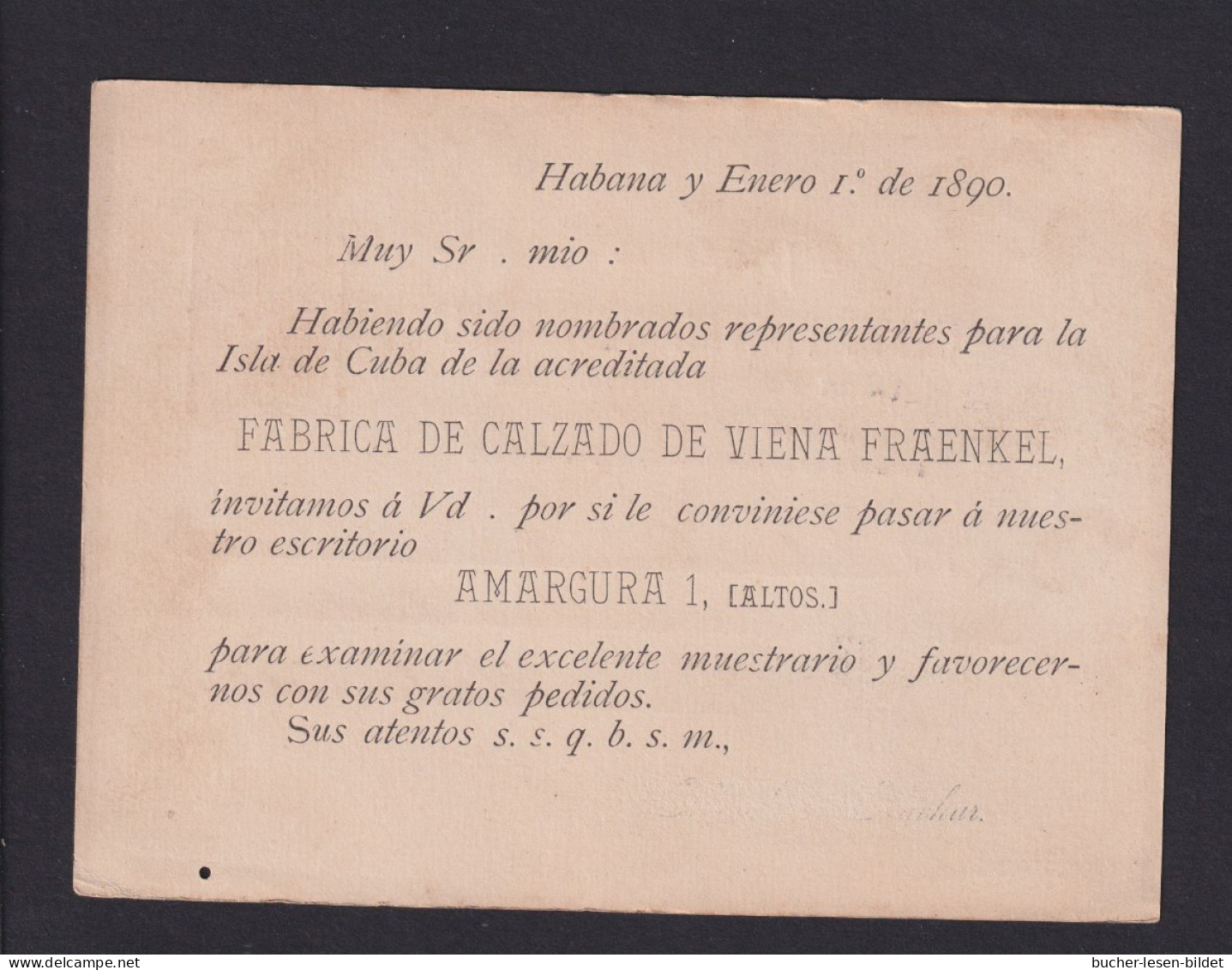 1890 2 C. Ganzsache Mit Zudruck - Gebraucht In Habana - Cuba (1874-1898)