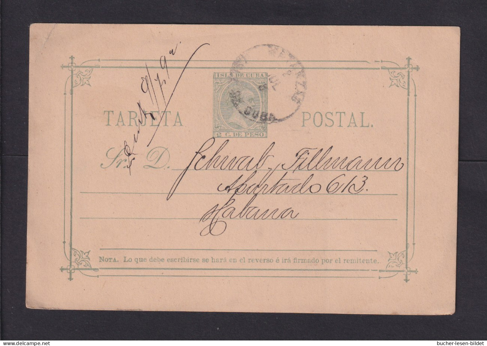 2 C. Ganzsache Ab MATANZAS Nach Habana - Cuba (1874-1898)