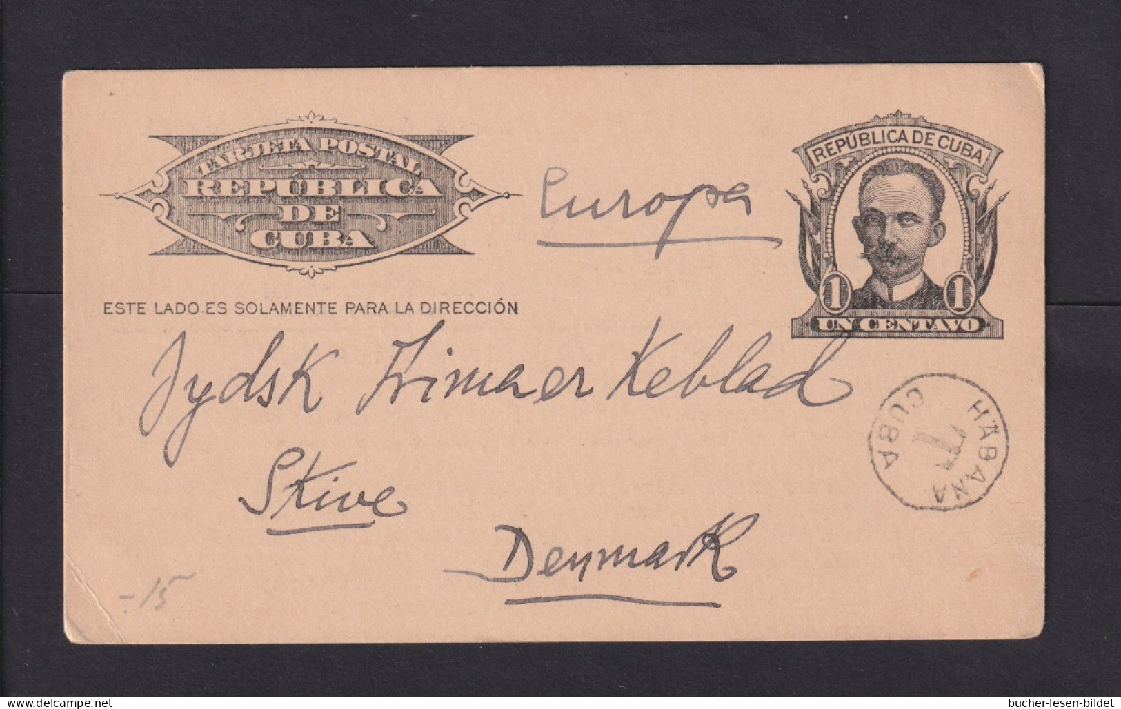 1 C. Ganzsache Mit Zudruck Nach Dänemark - Tax-Stempel - Lettres & Documents