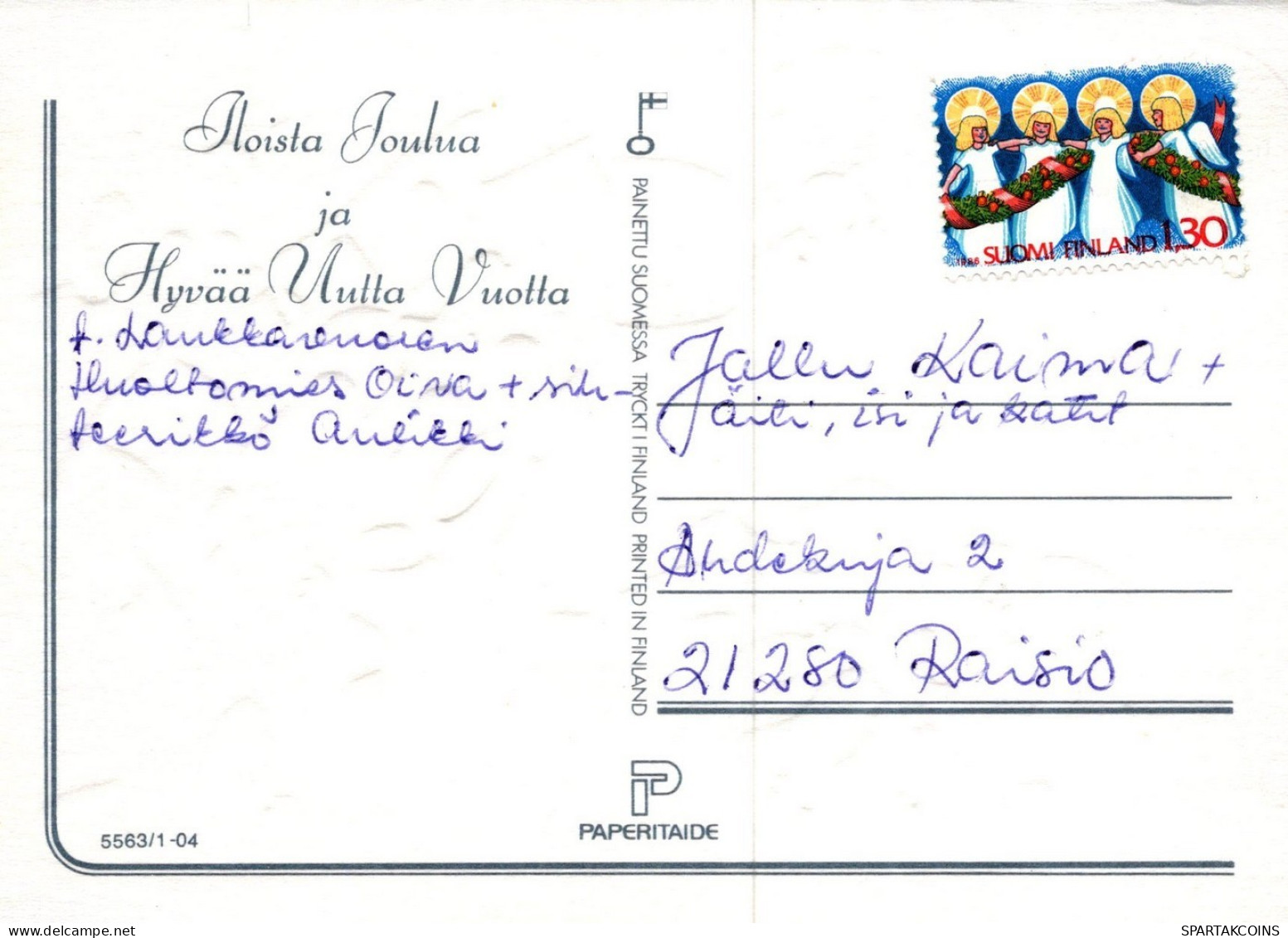 WEIHNACHTSMANN SANTA CLAUS TIERE WEIHNACHTSFERIEN Vintage Postkarte CPSM #PAK513.A - Santa Claus
