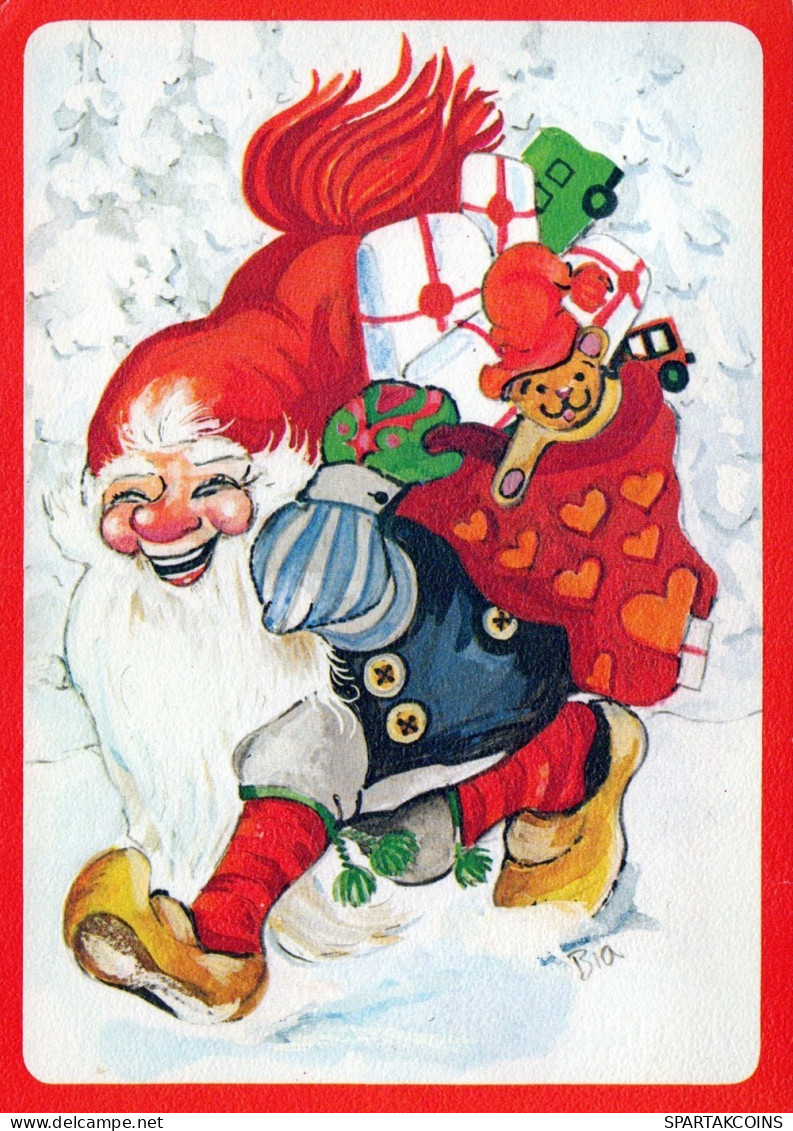 BABBO NATALE Natale Vintage Cartolina CPSM #PAK471.A - Santa Claus