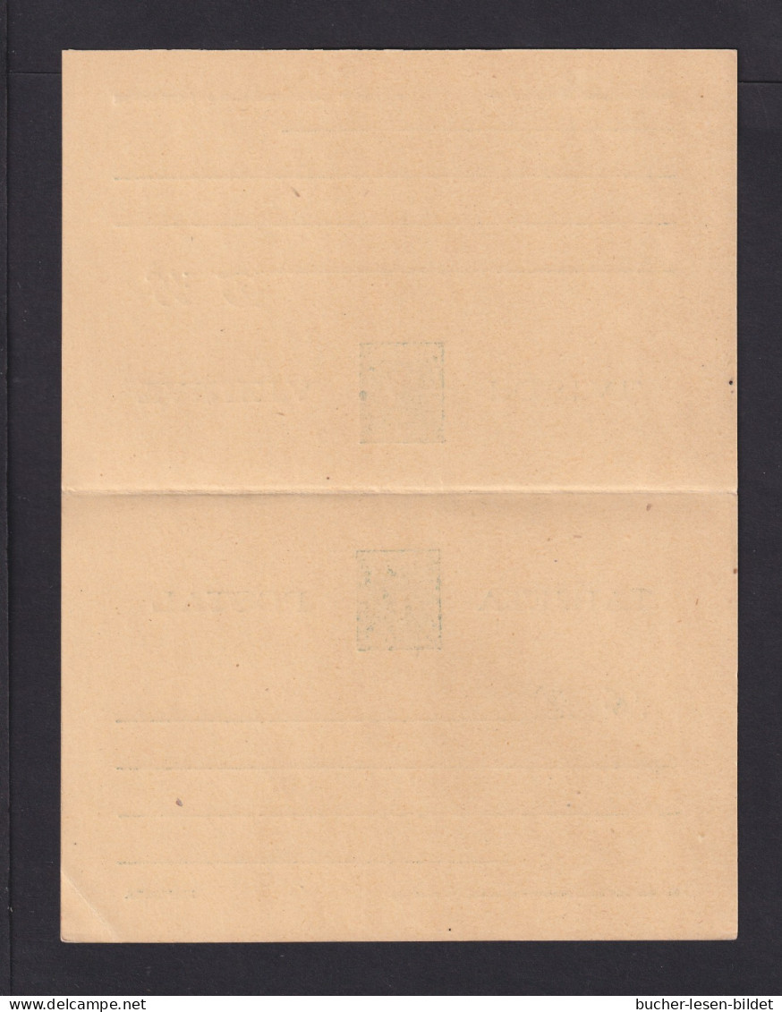 1 C. Doppel-Ganzsache - Ungebraucht - Cuba (1874-1898)