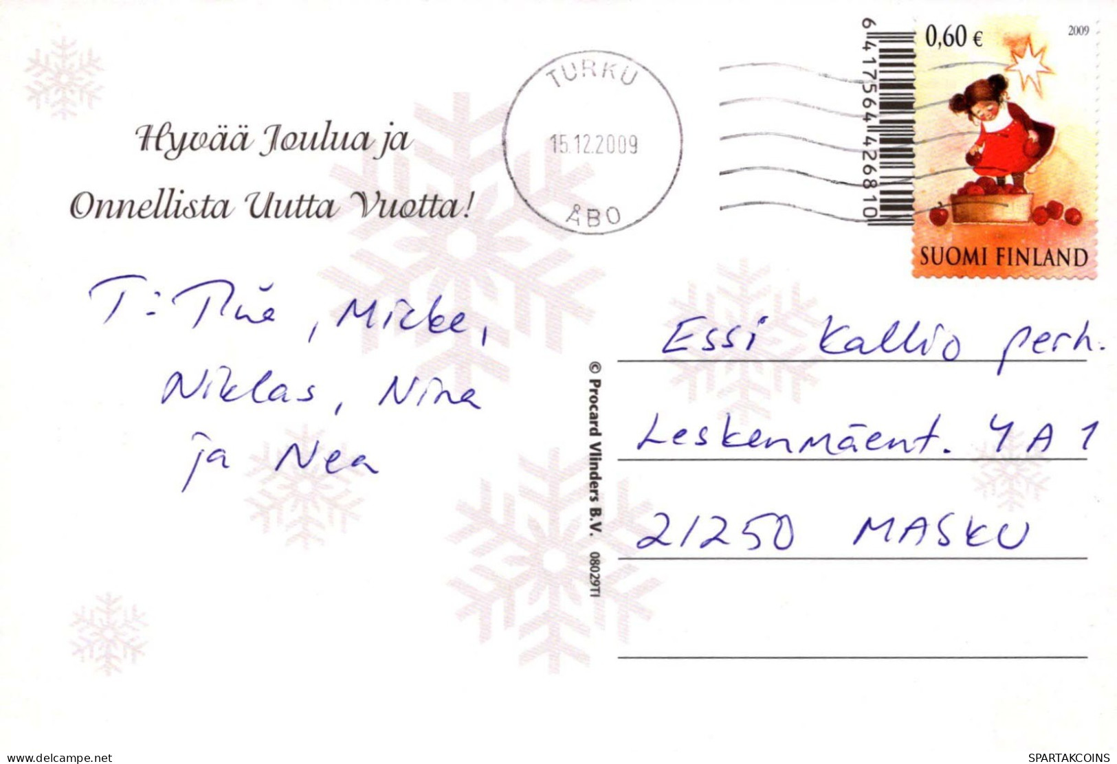 BABBO NATALE Buon Anno Natale Vintage Cartolina CPSM #PBL385.A - Santa Claus