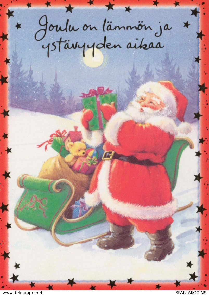 SANTA CLAUS Happy New Year Christmas Vintage Postcard CPSM #PBL388.A - Santa Claus