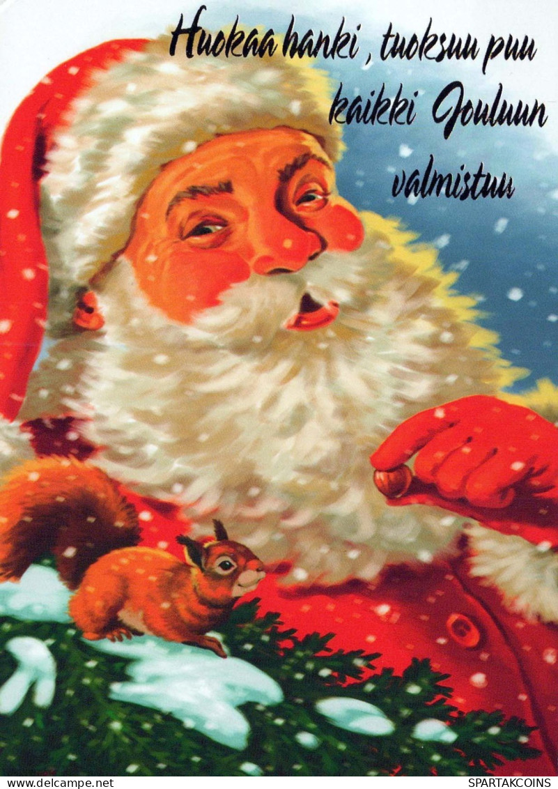 BABBO NATALE Buon Anno Natale Vintage Cartolina CPSM #PBL340.A - Santa Claus
