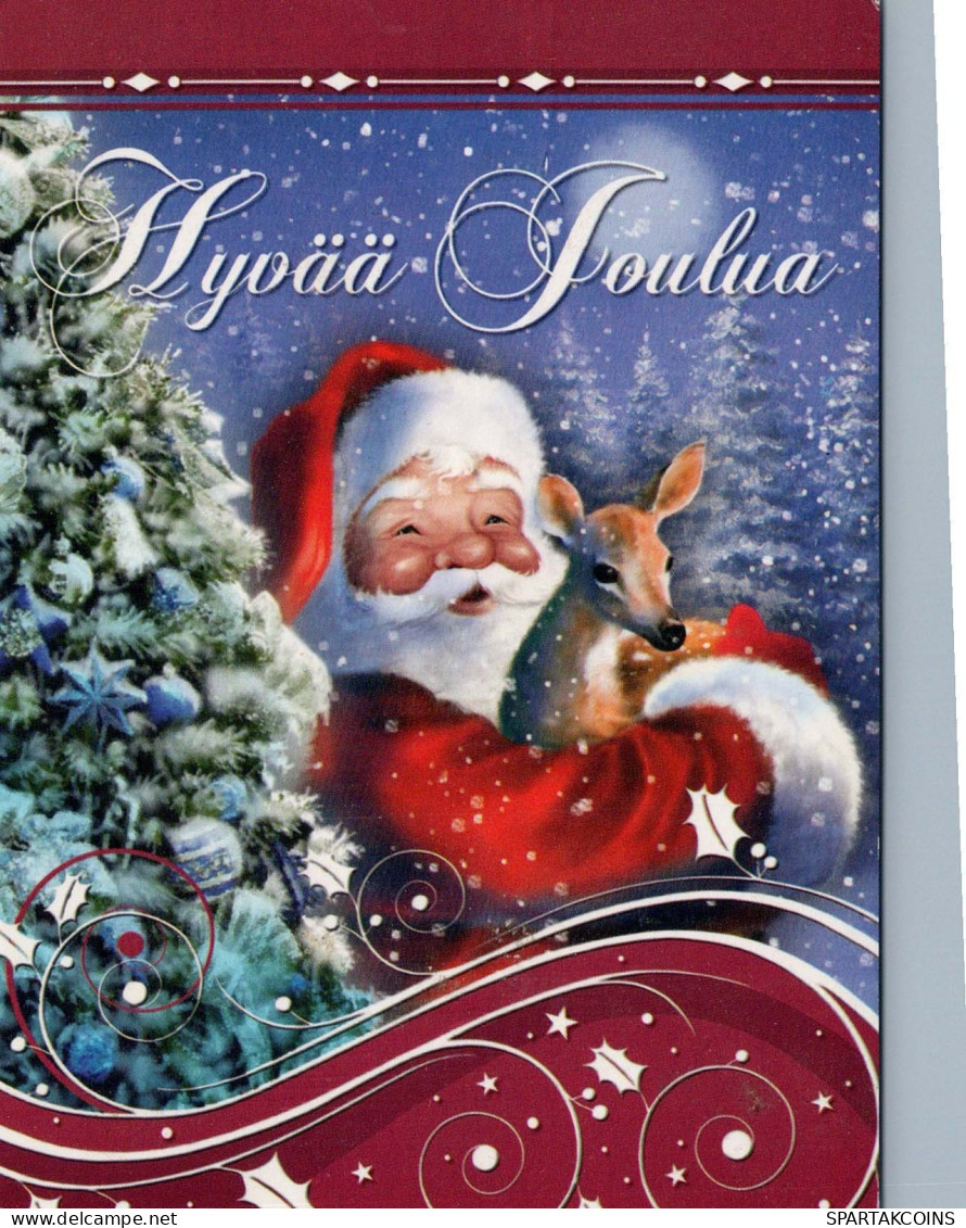 BABBO NATALE Buon Anno Natale Vintage Cartolina CPSM #PBL125.A - Santa Claus