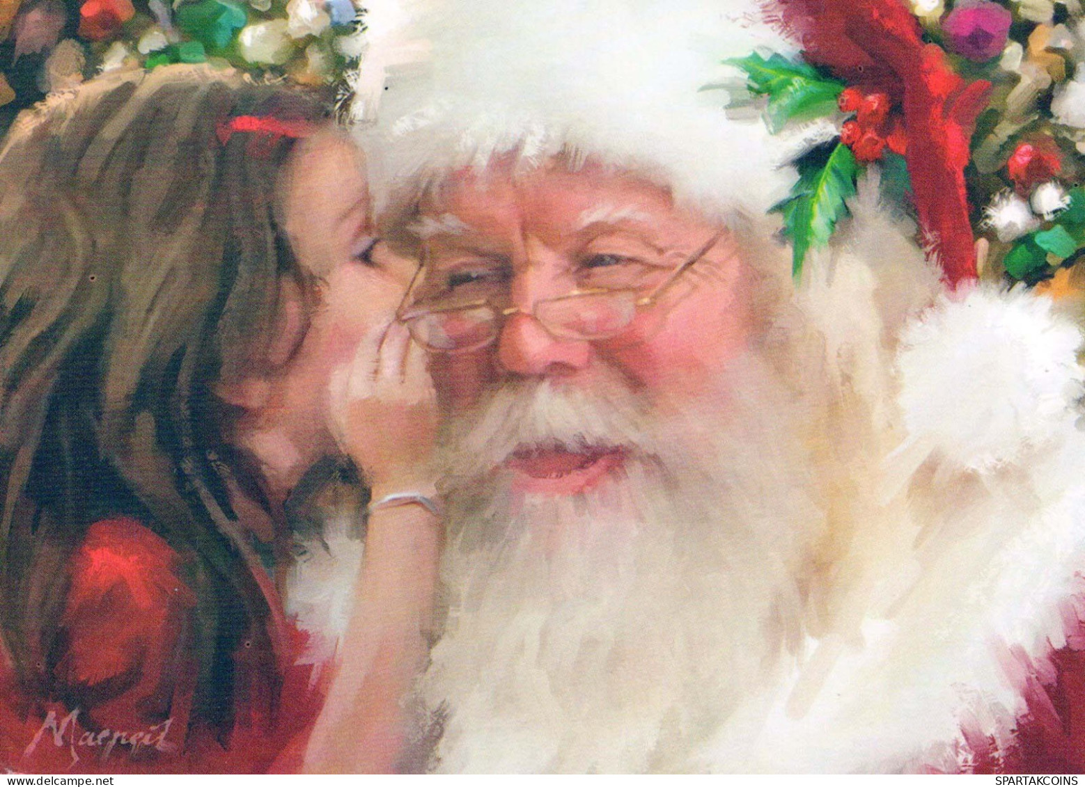 WEIHNACHTSMANN SANTA CLAUS Neujahr Weihnachten Vintage Ansichtskarte Postkarte CPSM #PBL082.A - Santa Claus