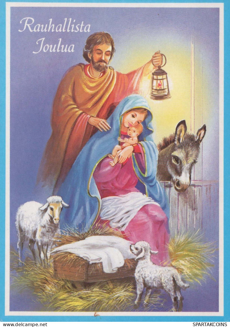 Vierge Marie Madone Bébé JÉSUS Noël Religion Vintage Carte Postale CPSM #PBB925.A - Vergine Maria E Madonne
