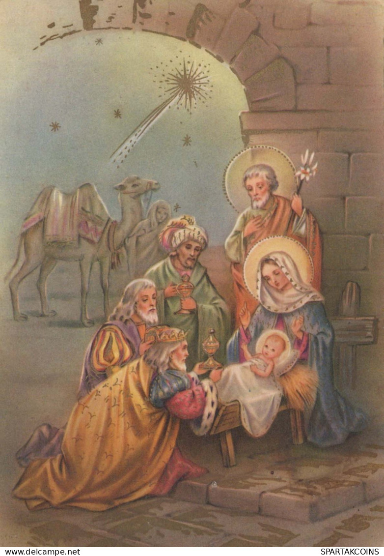 Vergine Maria Madonna Gesù Bambino Natale Religione Vintage Cartolina CPSM #PBB844.A - Jungfräuliche Marie Und Madona
