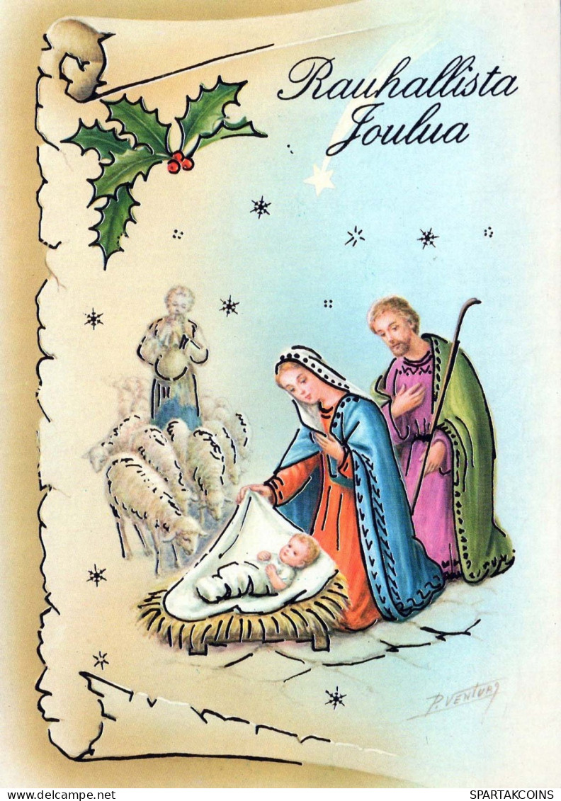 Virgen Mary Madonna Baby JESUS Christmas Religion Vintage Postcard CPSM #PBB872.A - Vergine Maria E Madonne