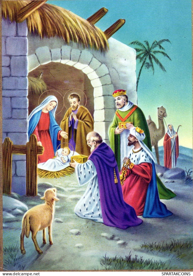 Jungfrau Maria Madonna Jesuskind Weihnachten Religion Vintage Ansichtskarte Postkarte CPSM #PBB741.A - Vergine Maria E Madonne