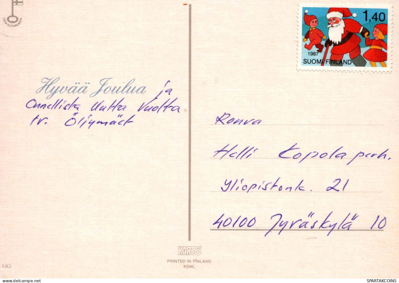 PÈRE NOËL Bonne Année Noël Vintage Carte Postale CPSM #PBB230.A - Santa Claus