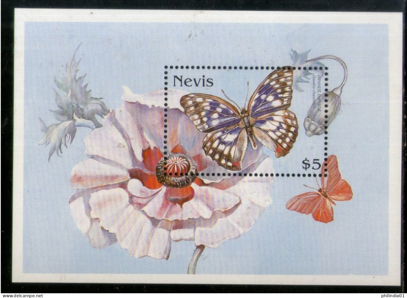 Nevis 1997 Japanese Emperor Butterflies Moth Insect Sc 1019 M/s MNH # 5793 - Mariposas