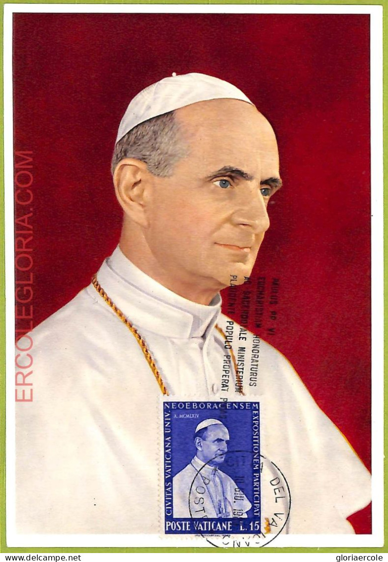 Ad3276 - VATICAN - Postal History - MAXIMUM CARD - RELIGION, Pope - Christendom
