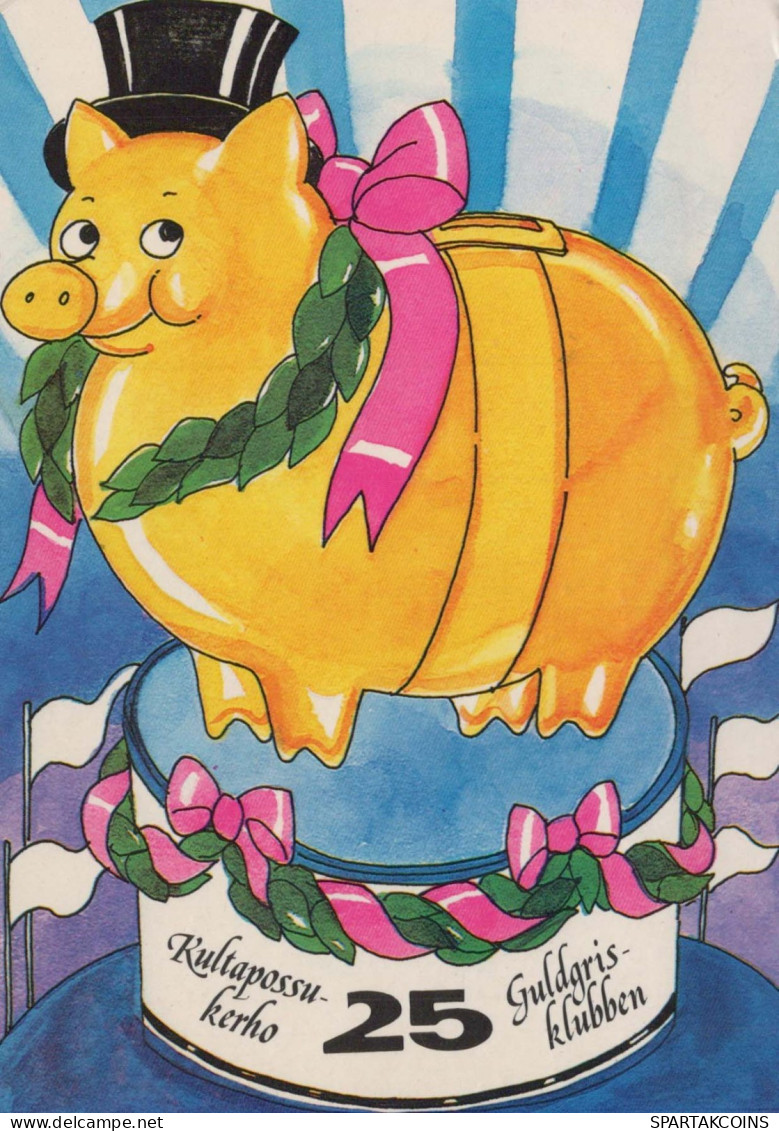CERDOS Animales Vintage Tarjeta Postal CPSM #PBR775.A - Schweine