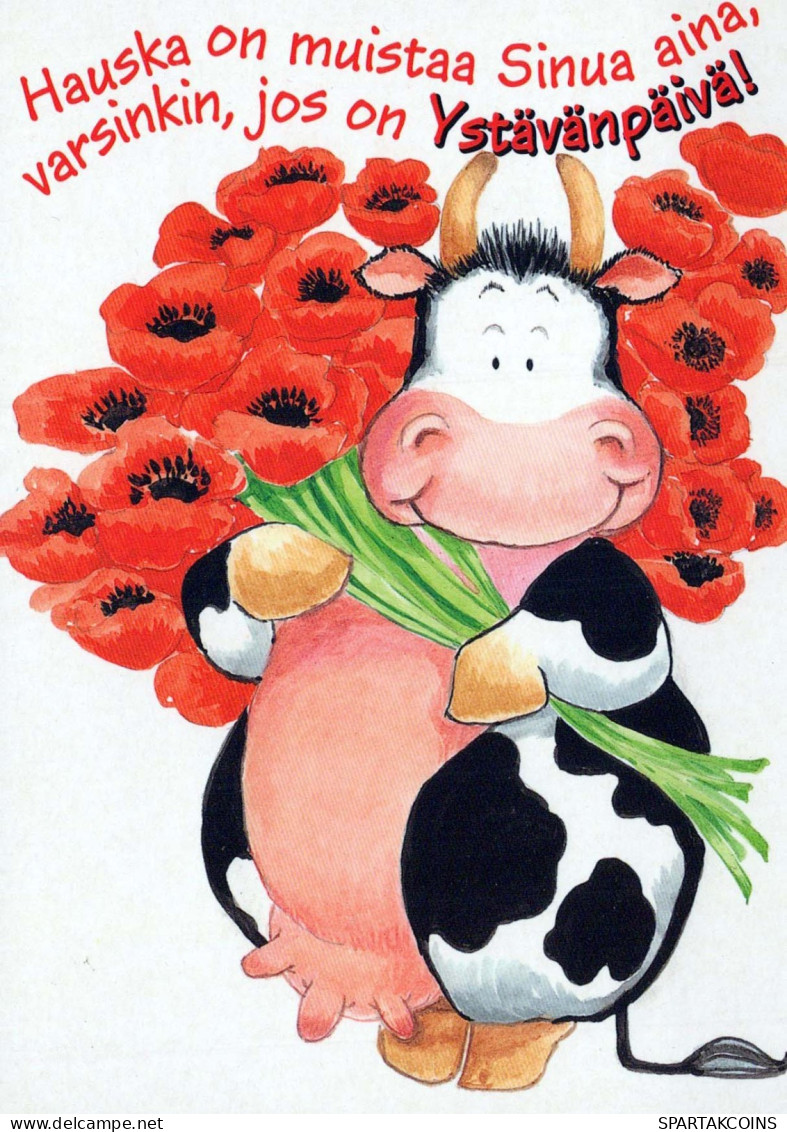 MUCCA Animale Vintage Cartolina CPSM #PBR821.A - Vaches