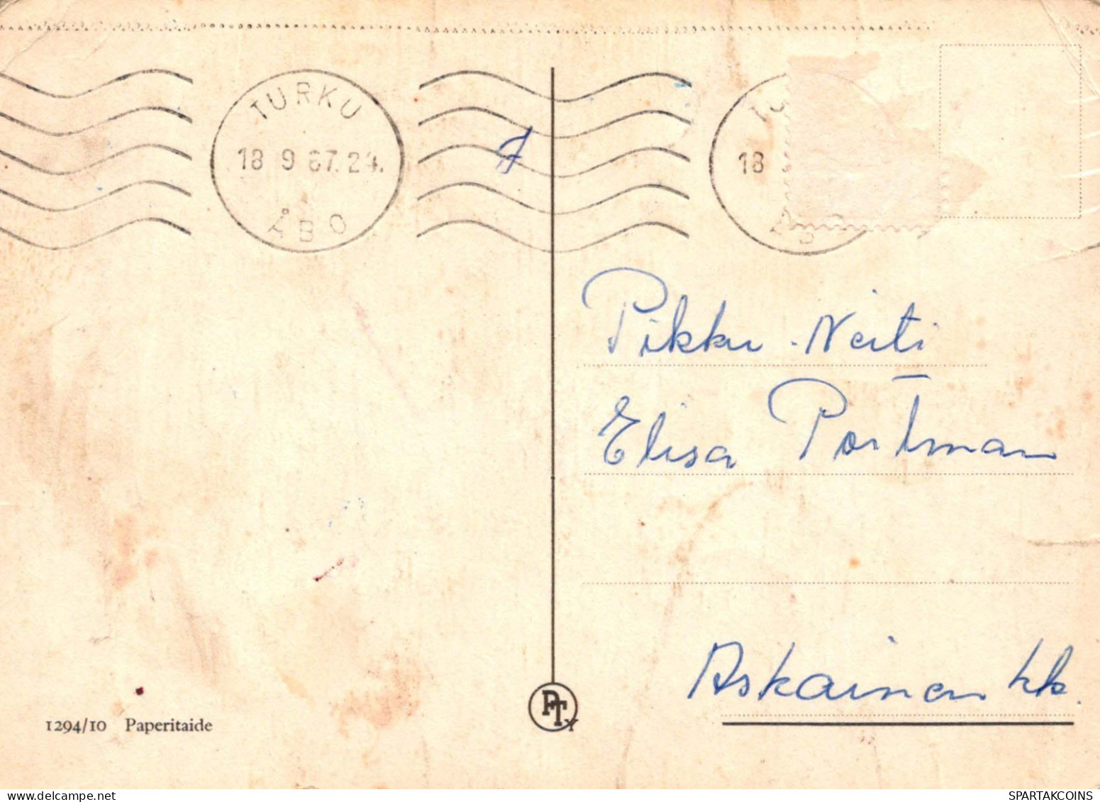 GATO GATITO Animales Vintage Tarjeta Postal CPSM #PBQ869.A - Chats