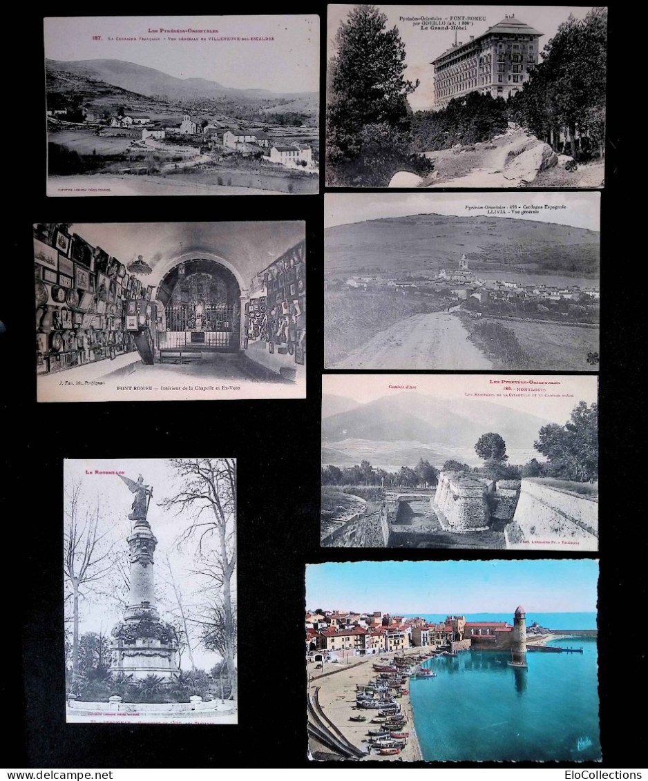 Cp, 66, Pyrénées Orientales, Palalda, Lac De Bouillouze, Perpignan, Collioure, Enveigt, .... LOT DE 26 CARTES POSTALES - 5 - 99 Postales