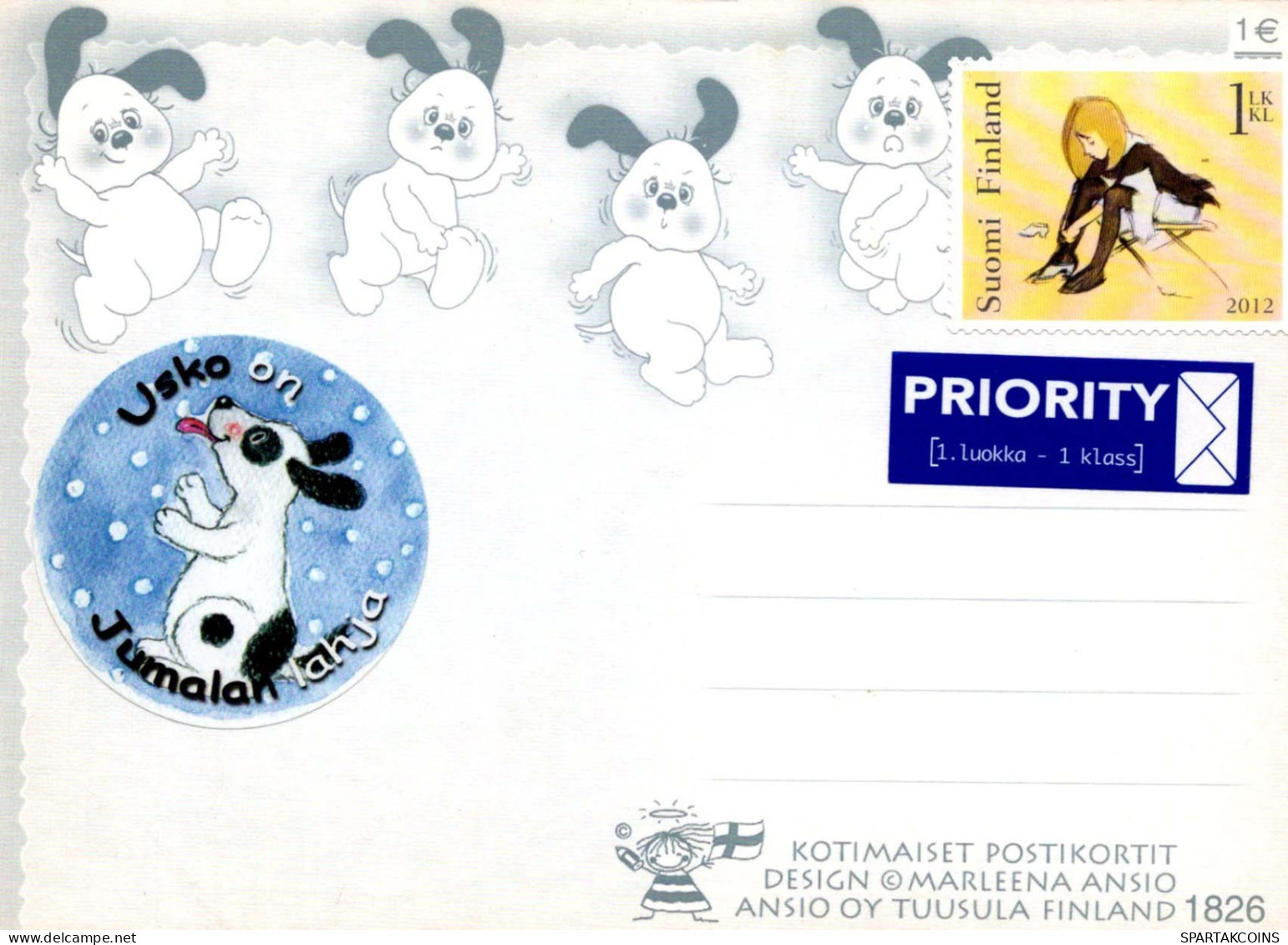 PERRO Animales Vintage Tarjeta Postal CPSM #PBQ414.A - Dogs