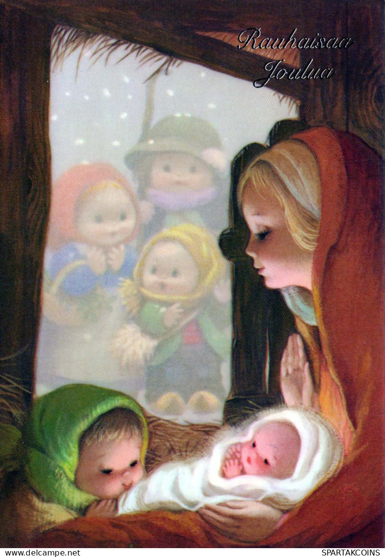 Jungfrau Maria Madonna Jesuskind Weihnachten Religion Vintage Ansichtskarte Postkarte CPSM #PBP951.A - Virgen Maria Y Las Madonnas