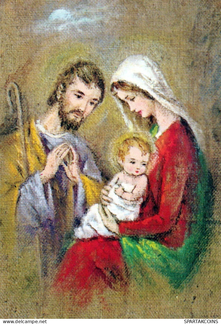 Vierge Marie Madone Bébé JÉSUS Noël Religion Vintage Carte Postale CPSM #PBP920.A - Vierge Marie & Madones
