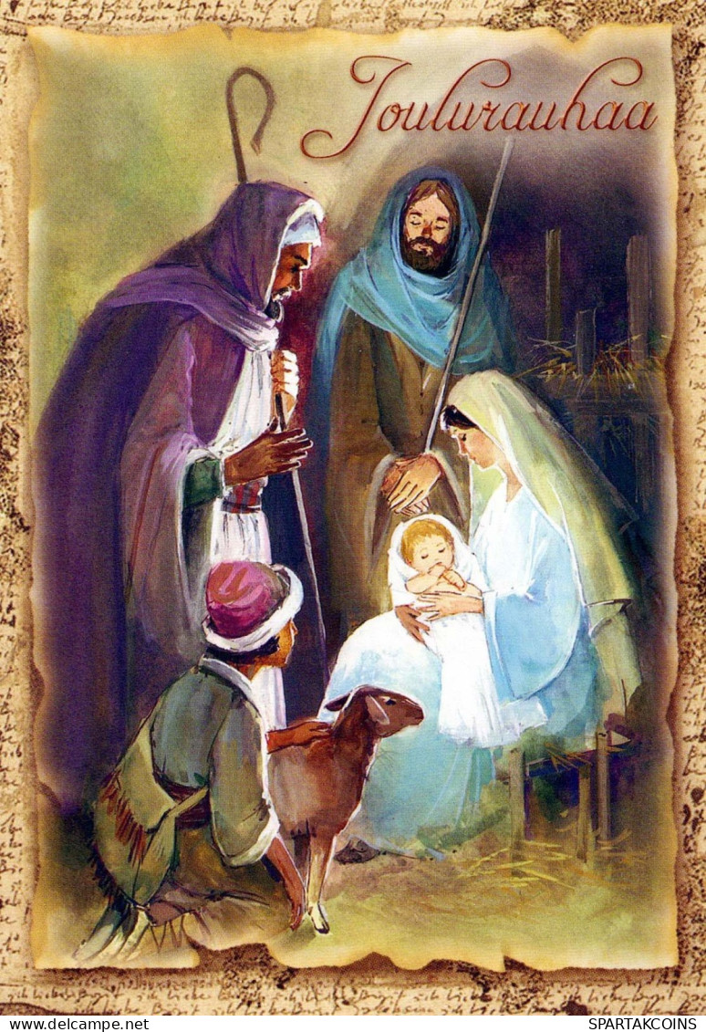 Vierge Marie Madone Bébé JÉSUS Noël Religion Vintage Carte Postale CPSM #PBP715.A - Vierge Marie & Madones