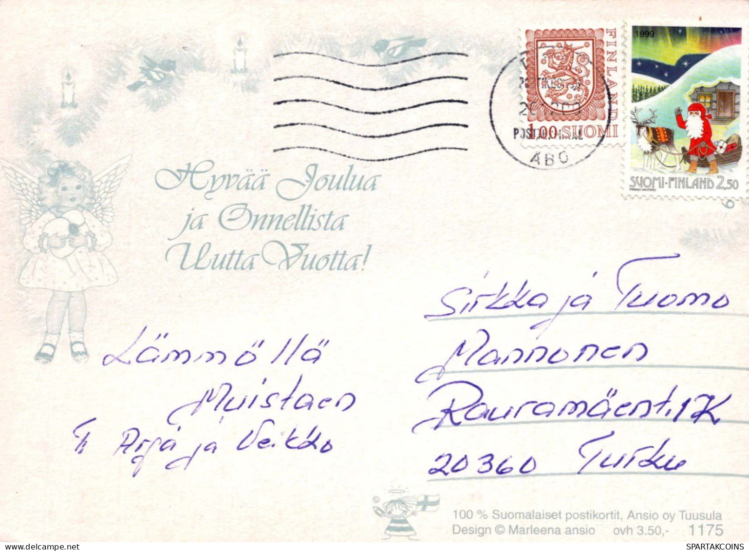 ÁNGEL Navidad Vintage Tarjeta Postal CPSM #PBP573.A - Anges