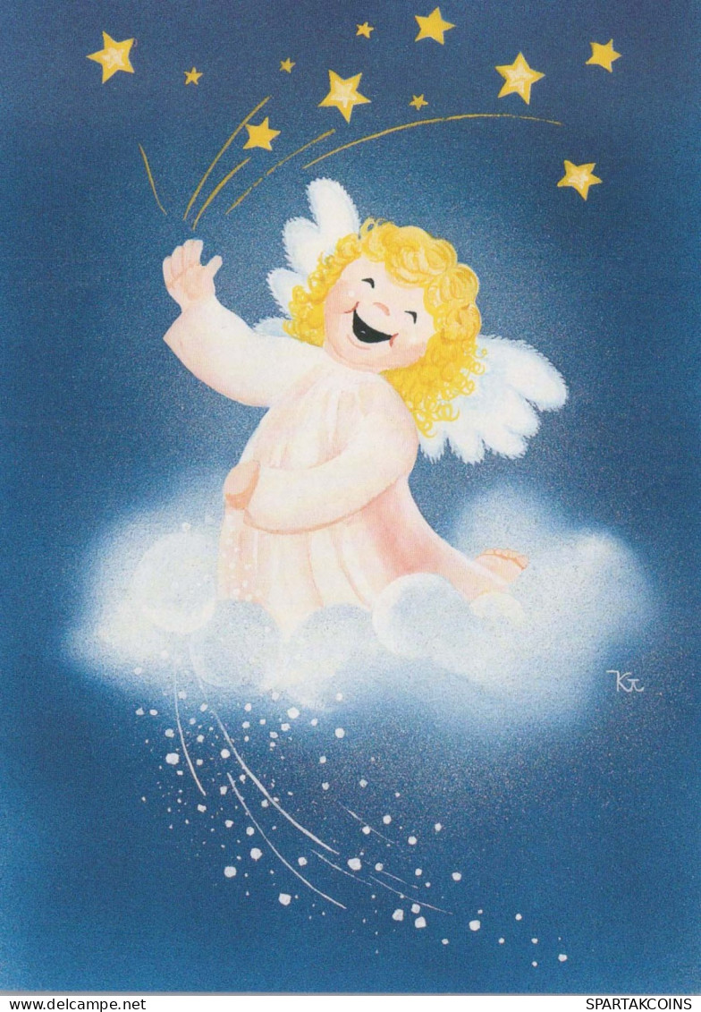 ANGELO Natale Vintage Cartolina CPSM #PBP304.A - Angels