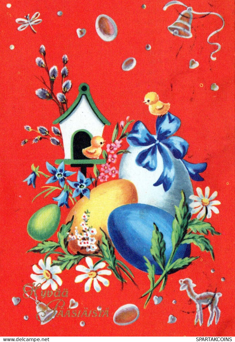 PÂQUES POULET ŒUF Vintage Carte Postale CPSM #PBP245.A - Easter