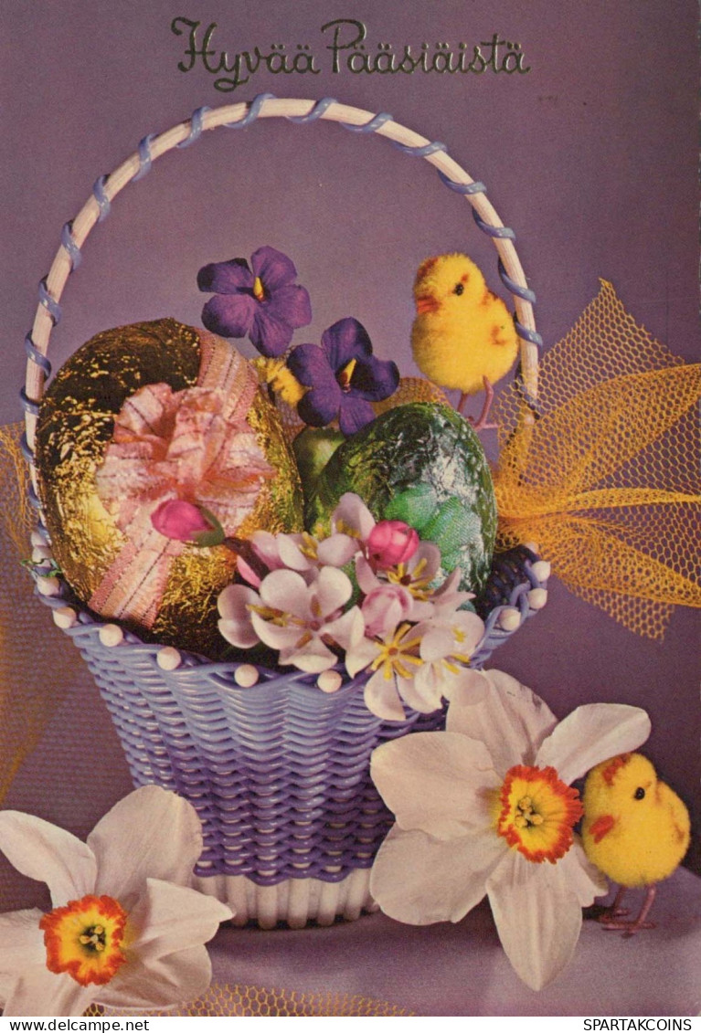 PÂQUES POULET ŒUF Vintage Carte Postale CPSM #PBP230.A - Easter