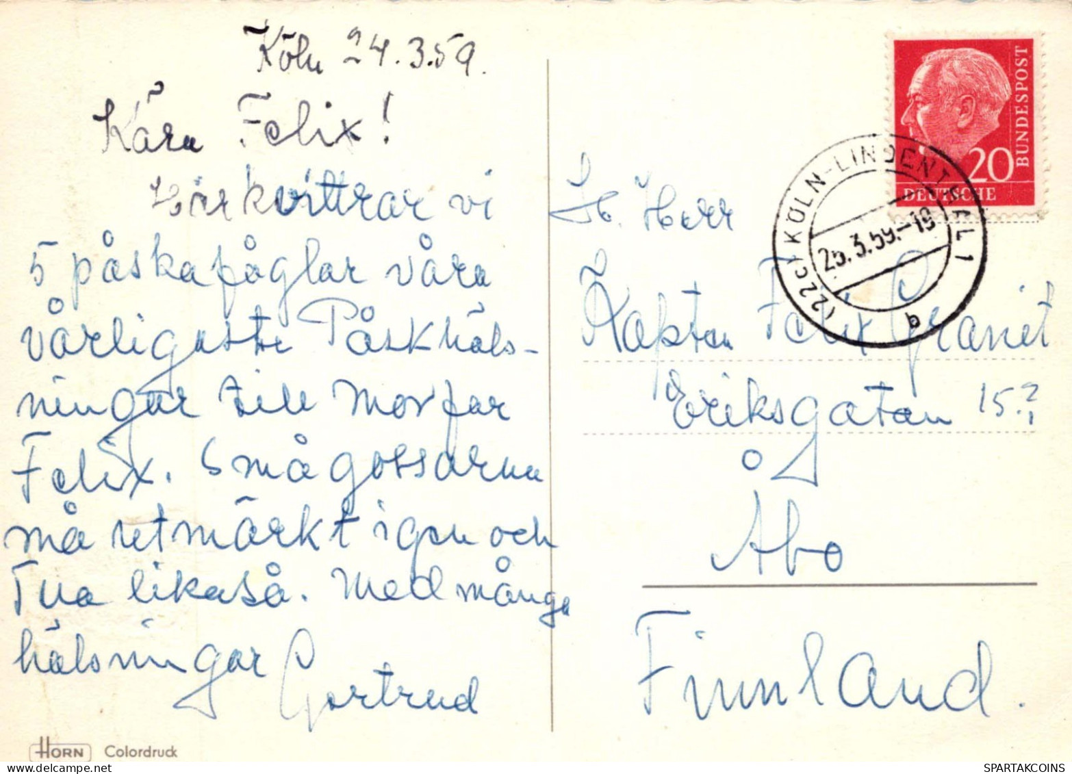PASCUA POLLO Vintage Tarjeta Postal CPSM #PBO967.A - Pâques